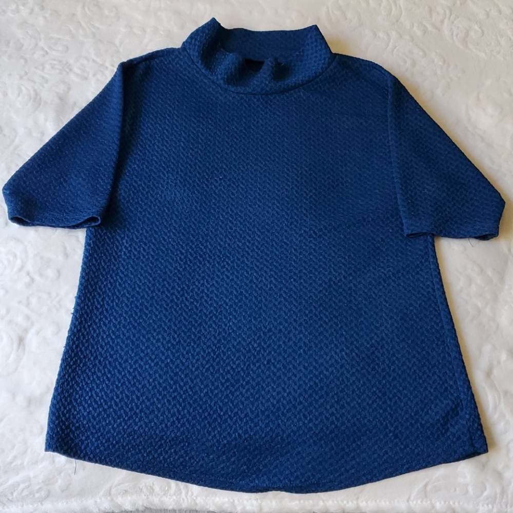 Blue Low Turtleneck